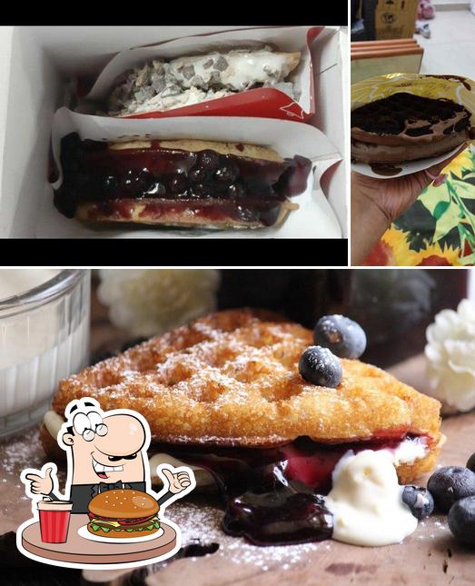 Try out a burger at The Belgian Waffle Co