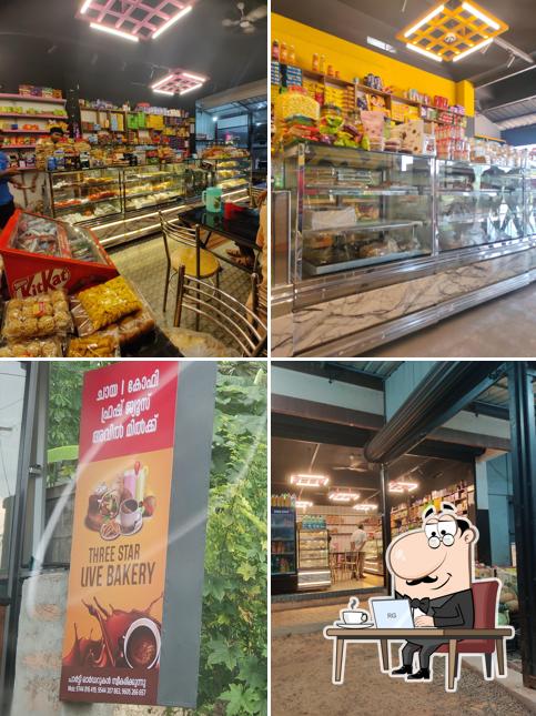 The interior of Three star live bakery & food products