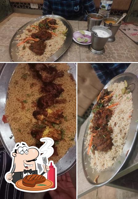 Meat dishes are offered by Zamzam family restaurant