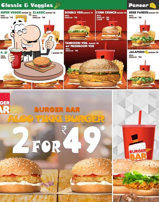 Get a burger at burger bar