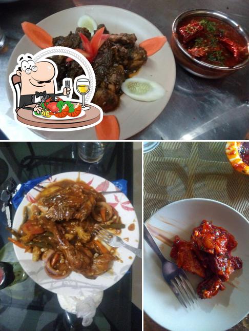 Order seafood at Alcoves Restaurant