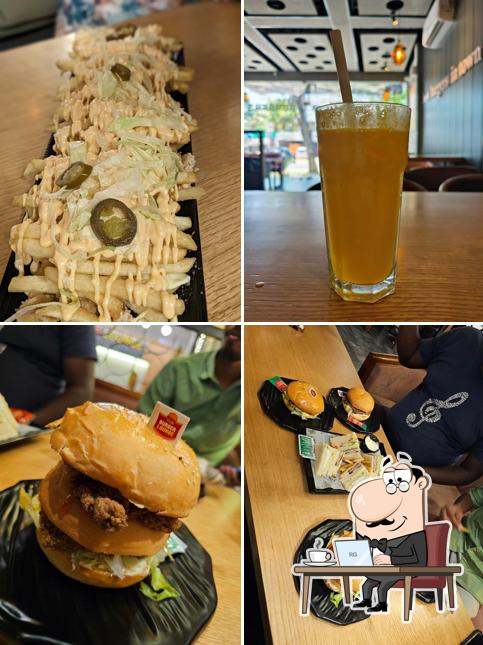 Take a seat at one of the tables at Burger Lounge Adoor Rigid Foods