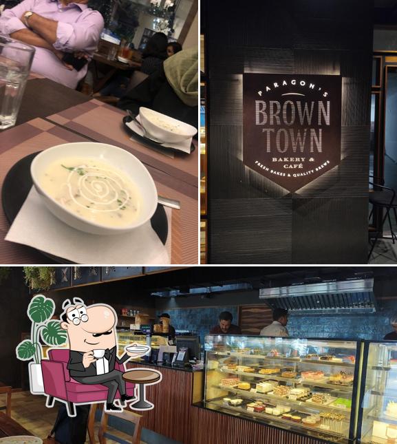 Take a seat at one of the tables at Paragon’s Brown Town Bakery & Cafe
