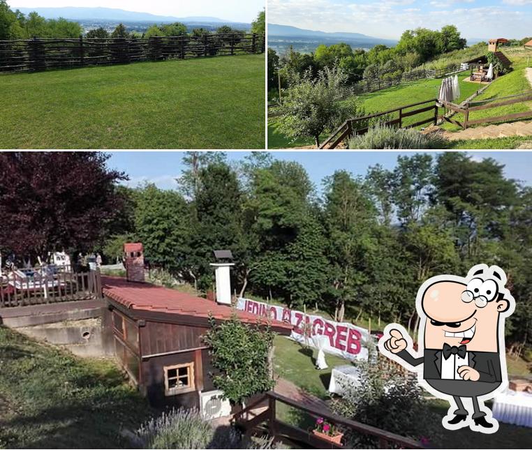 Puoi goderti l'aria fresca da seduto all'esterno di Zaboky selo