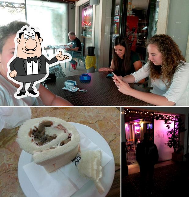 Questa è la foto che presenta la interni e cibo di Bar Portico Thiene