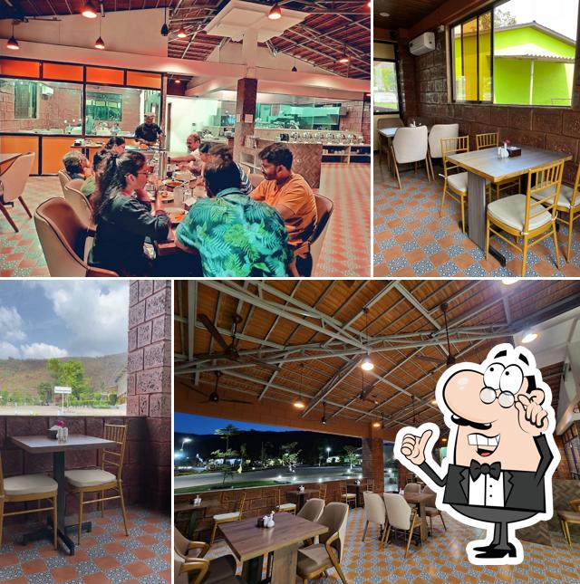 The interior of Hill View Cafe Multi Cuisine Restaurant, Neral - Karjat