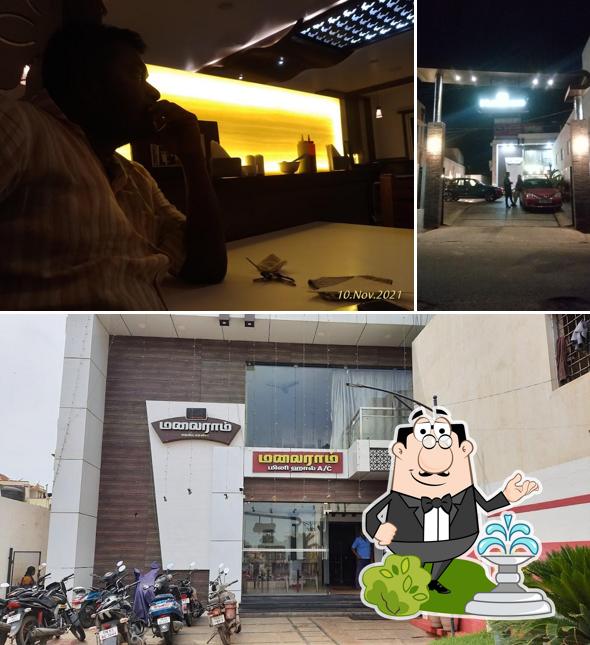 Malairam Restaurant is distinguished by exterior and interior