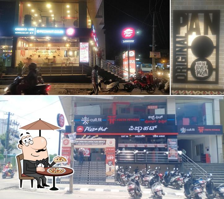 The exterior of Pizza Hut TC Palya Battarahalli, Bangalore