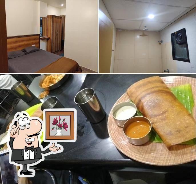 This is the photo depicting interior and food at Hotel Ashirvadh