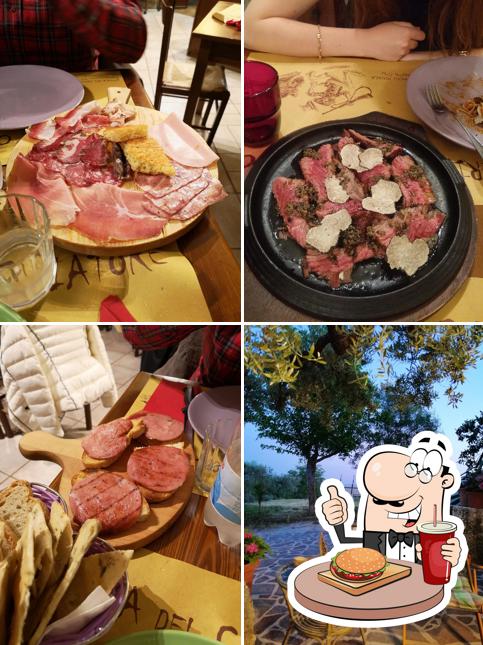 Ordina un hamburger a Osteria Del Cacciatore Di Chiocci Nicola