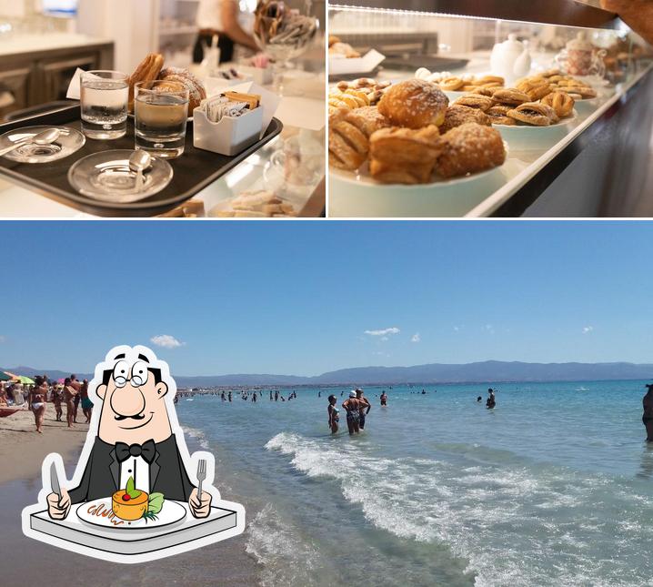 Guarda la foto che presenta la cibo e esterno di Ottagono - Stabilimento Balneare