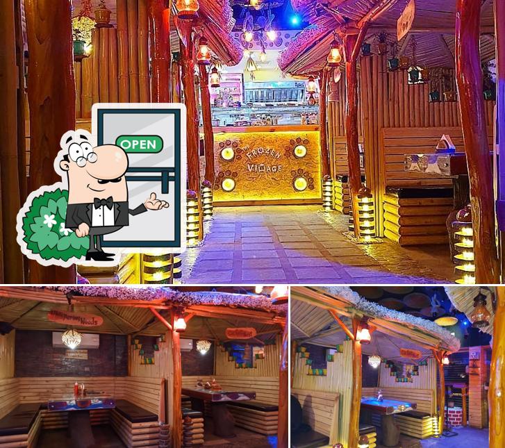 Check out how The Frozen Village looks outside