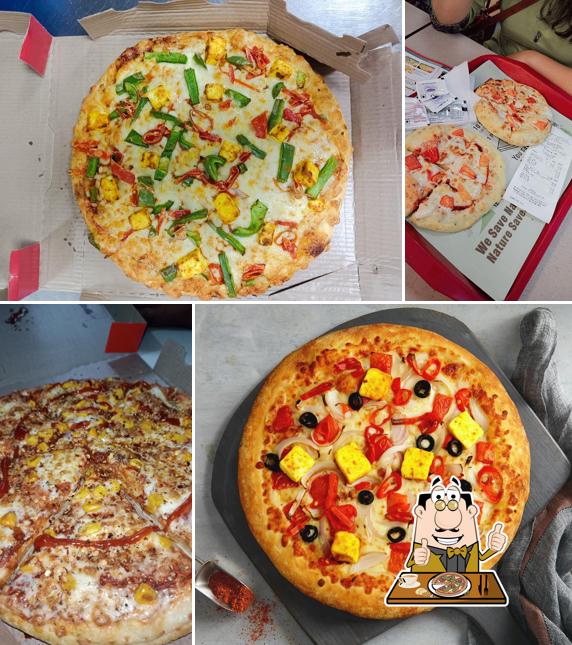 Pick various types of pizza