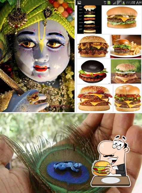 Treat yourself to a burger at Radhey Fast Food