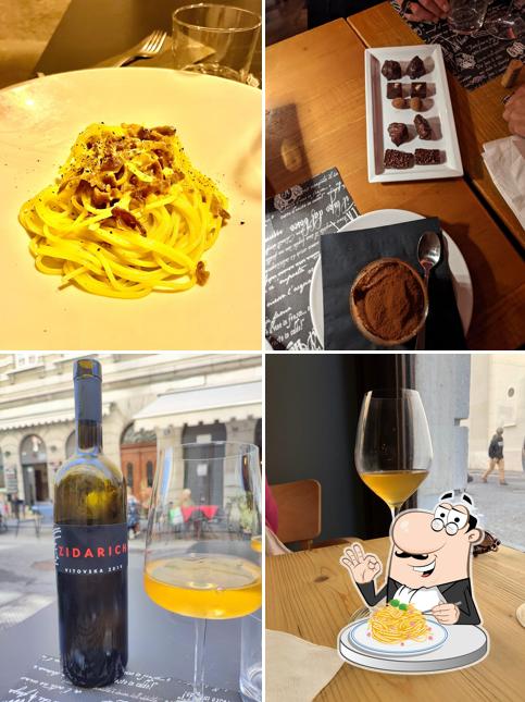 Spaghetti alla carbonara al Enoteca Nanut Trieste