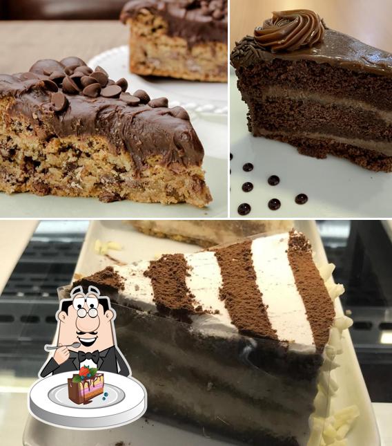 Bolo de chocolate em Monet Café (Hospital Brasília)