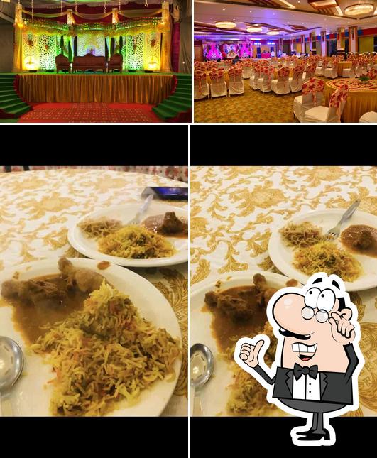 This is the picture depicting interior and food at Chancellor Club