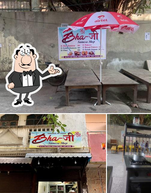 The interior of Bha- जी Samosa shop