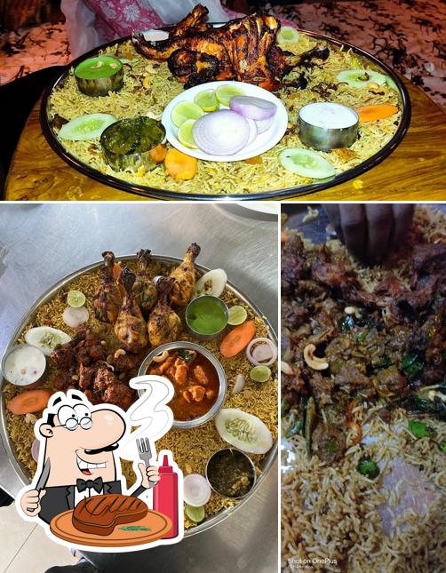 Get meat dishes at Swagath restaurant
