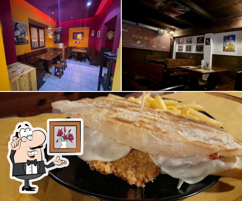La interni e cibo del ristorante