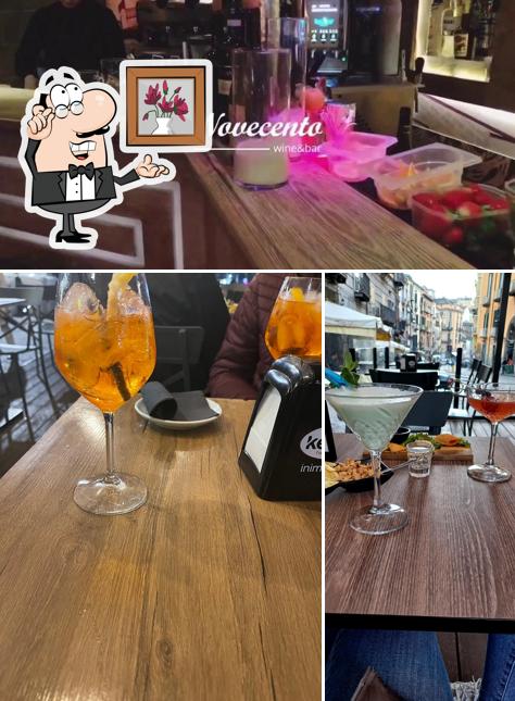 Gli interni di Novecento Wine Bar