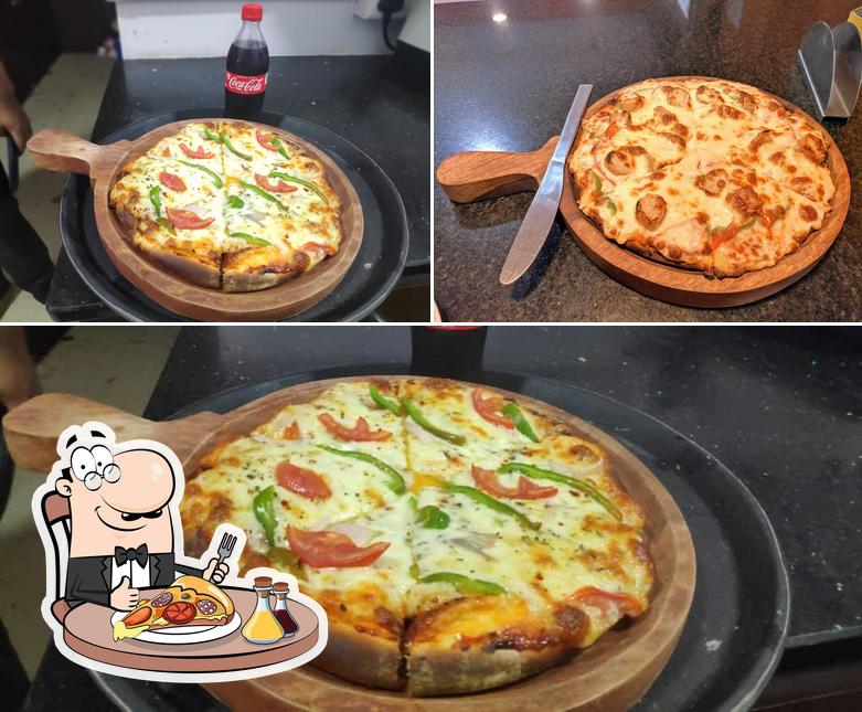 Order pizza at brew bakes cafe/bistro