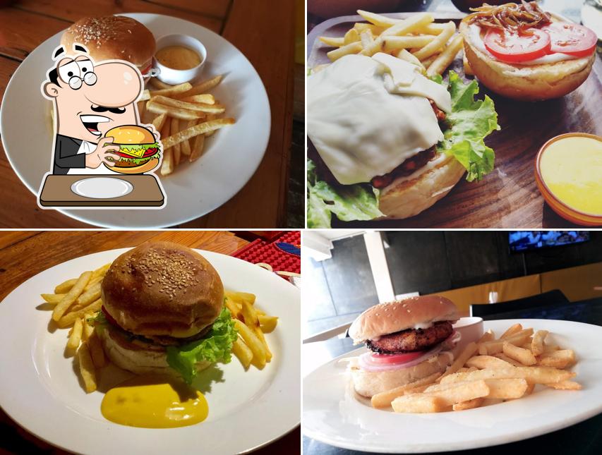 Get a burger at Happy Brew Bar & Kitchen