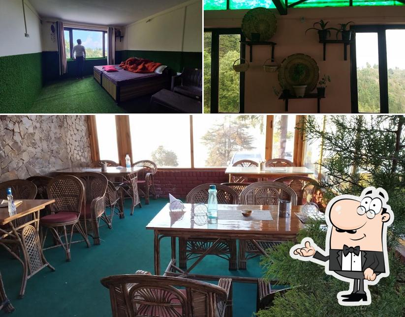 The interior of Shivalaya Room Cafe, Mukteshwar