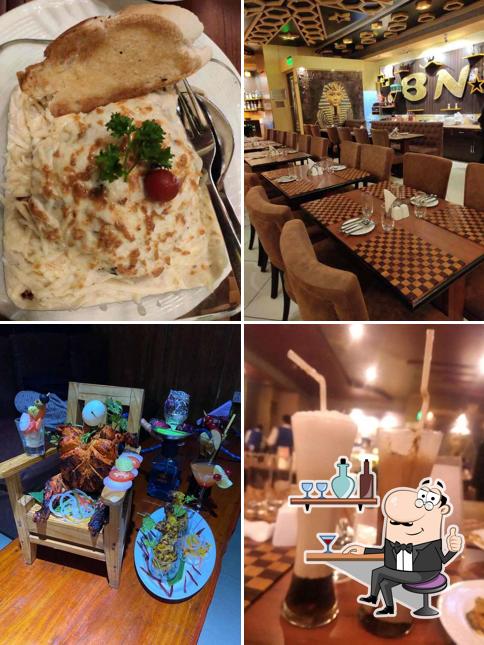 Take a seat at one of the tables at BlueNile RestoBar & Lounge