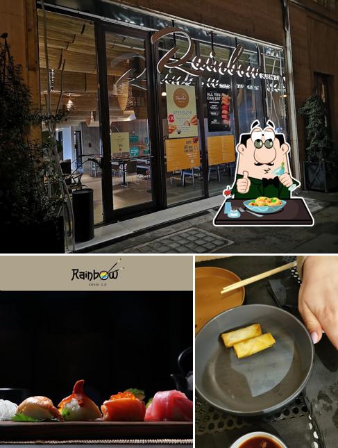 Tra le diverse cose da Ristorante Rainbow Sushi 3.0 si possono trovare la cibo e esterno