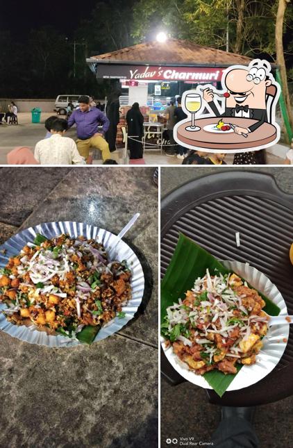 Food at Yadav's Charmuri