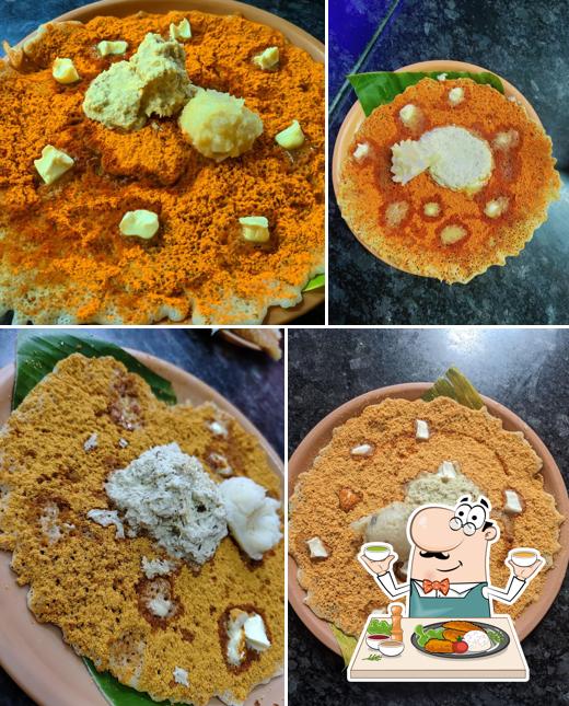 Food at Davangere Benne Dose Camp