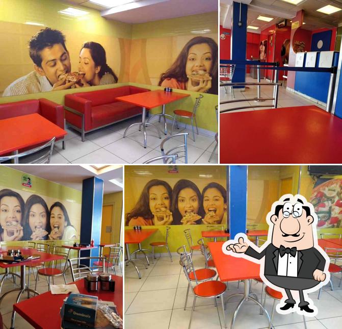 The interior of Domino's Pizza