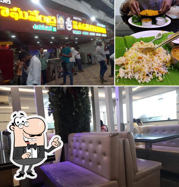 The interior of Hotel Sri Raghavendra Udupi Veg