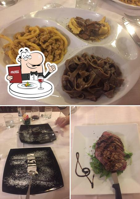 Tra le diverse cose da Trattoria Ferreghini si possono trovare la cibo e interni