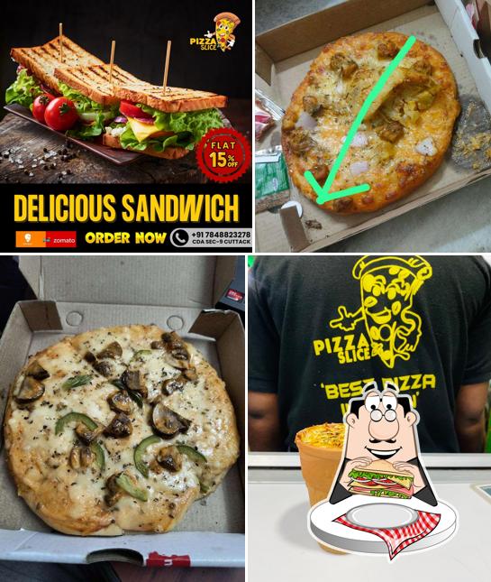 Club sandwich at PIZZA SLICE