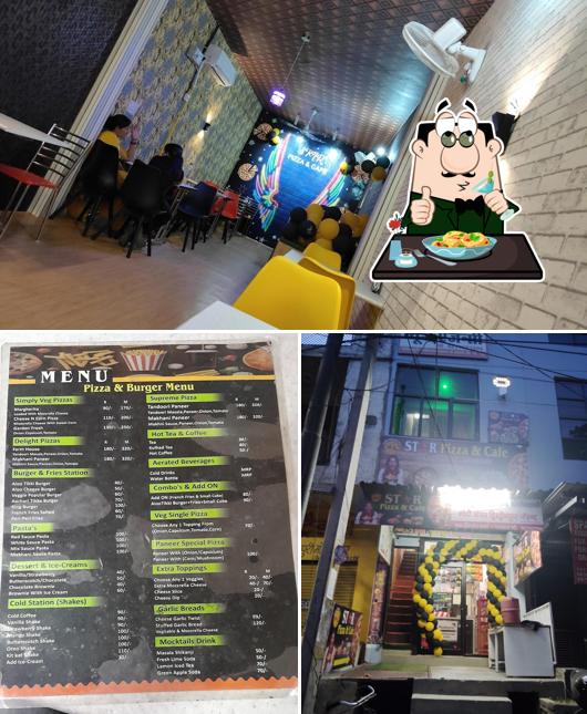 Food at Star piazza and burger