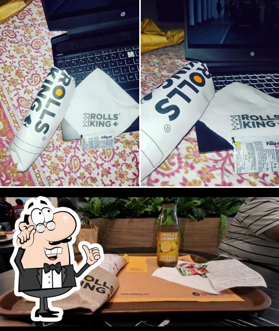 The picture of interior and beverage at Rolls king