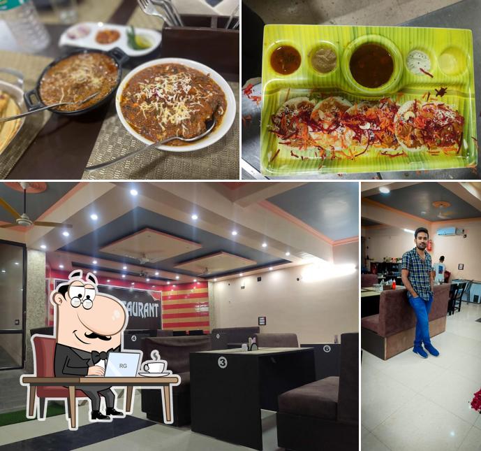 This is the image showing interior and food at P2 Restaurant