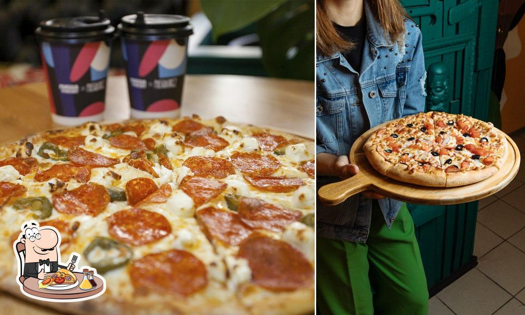 Essayez des pizzas à Пицца Транзит