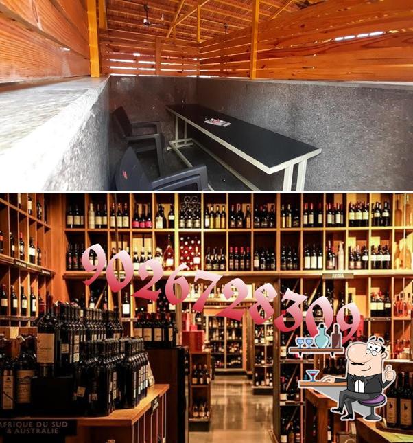 The interior of Patel bar and restaurant