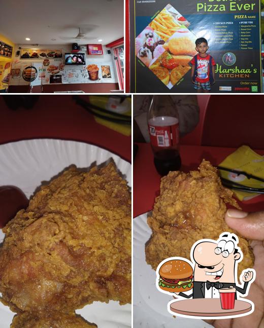 Order a burger at The Harshaa's kitchen