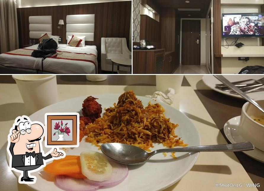 Check out the picture showing interior and food at SS LUMINA HOTEL