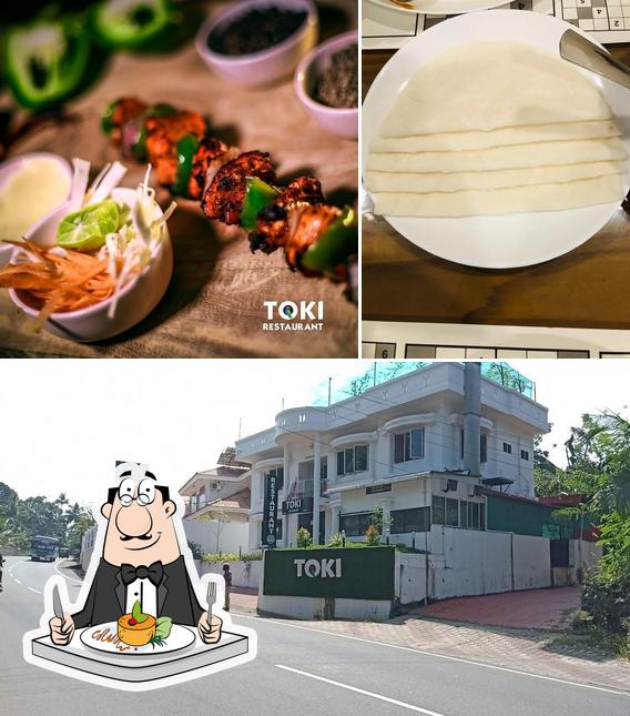 This is the image displaying food and exterior at Toki Restaurant