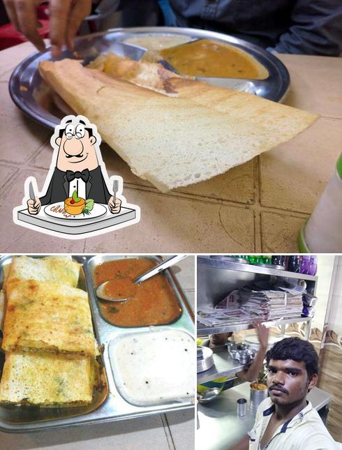The photo of Vijay Snacks Center’s food and interior