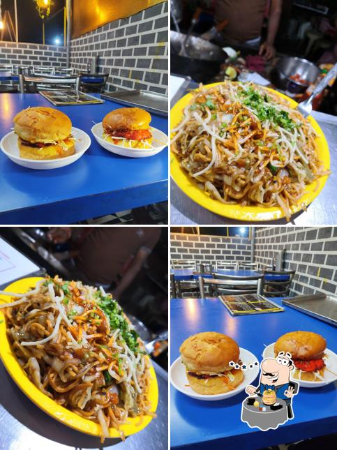 Food at Indian spicy Fast Food Corner