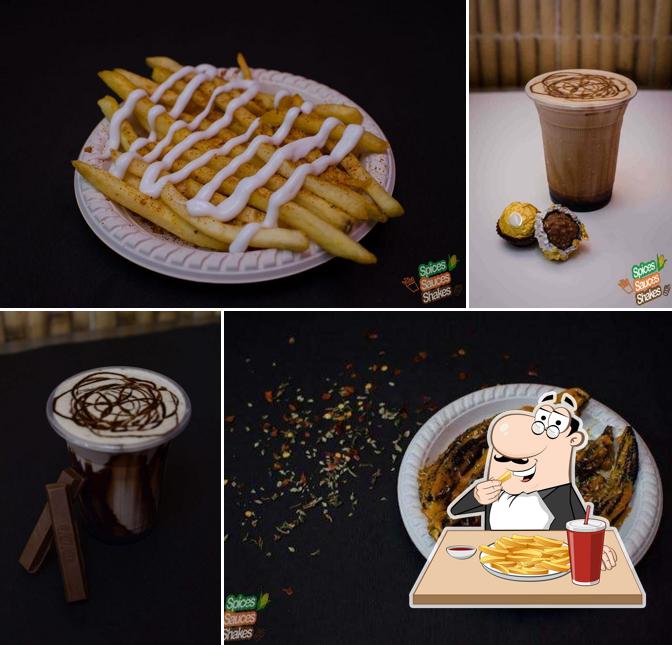 French fries at Spices Sauces Shakes