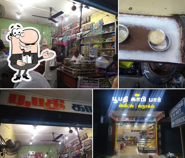 See this photo of Boopathi Coffee Bar sweets and snacks