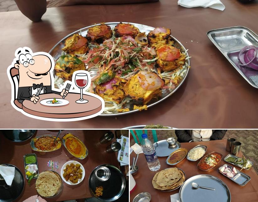 Check out the image depicting food and interior at Shree Krishna Dhaba