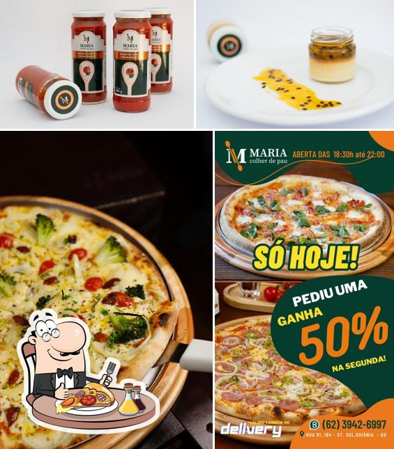 Consiga diferentes tipos de pizza